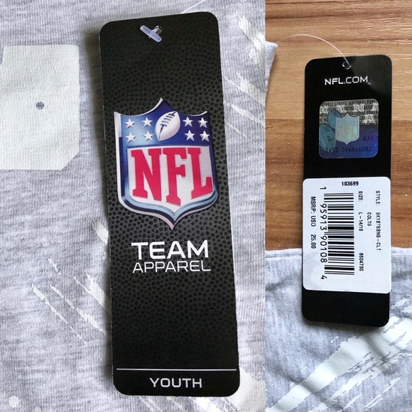 NEW NFL Indianapolis Colts Overload T Shirt Gray LARGE 14-16 Youth UNISEX Girl’s - Picture 2 of 16